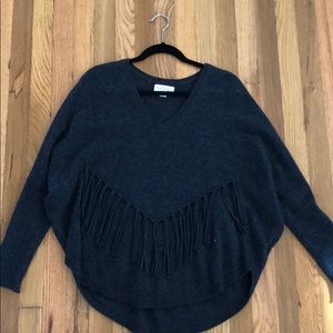 Velvet by Graham and Spencer dolman fringe sweater
